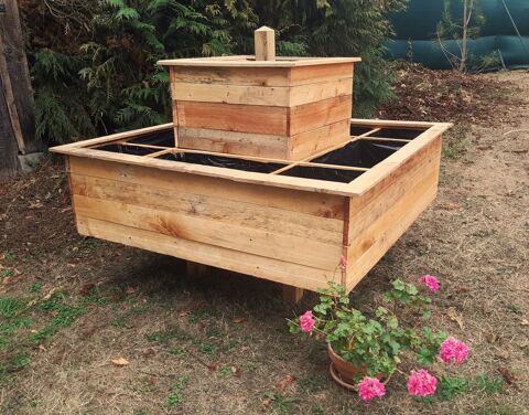 Carré potager bois 9 ou 12 compartiments - 2 étages 38 Bain-de-Bretagne (35)