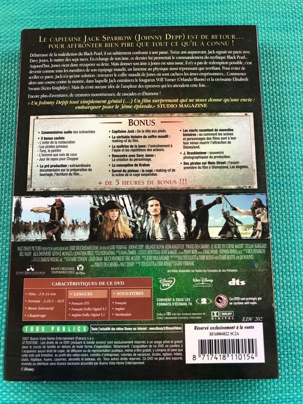 DVD Pirates des Cara&iuml;bes : Le Secret du coffre maudit DVD et blu-ray