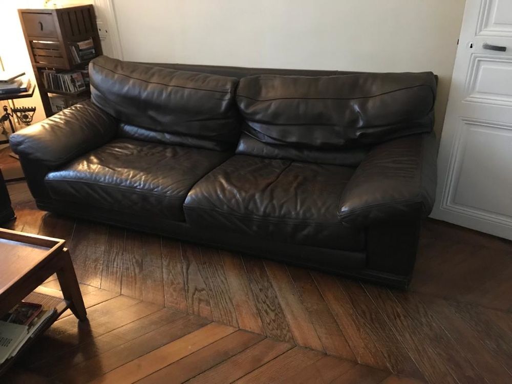Canap&eacute; 4 ou 5 places Rochebobois en cuir Décoration