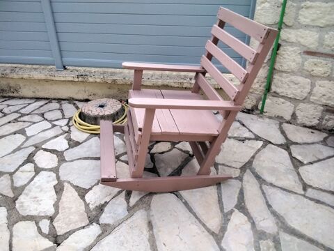 Fauteuil rockincher  bois  peint 30 Lamagistre (82)