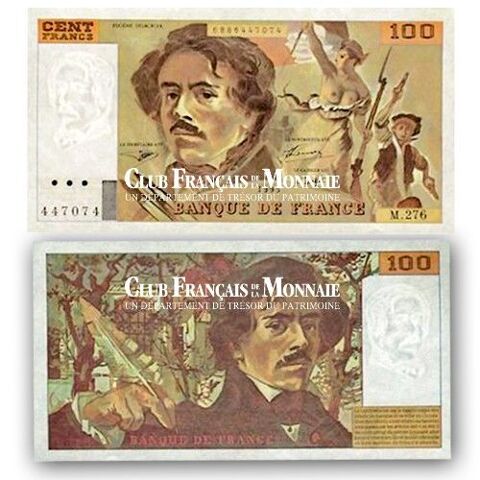billets de 100 frcs   Delacroix   1984 -1986 et 1987 20 Chissey-en-Morvan (71)