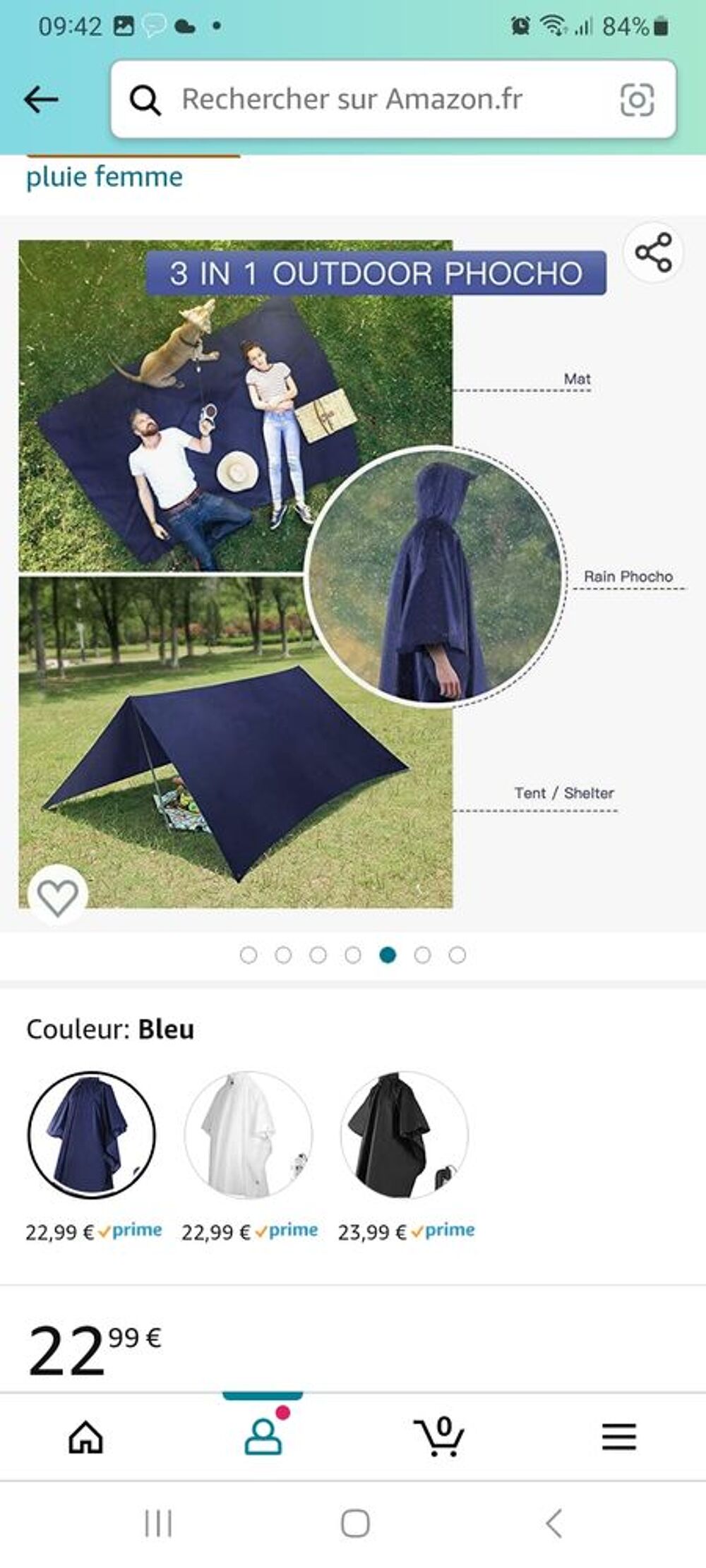 Poncho de pluie neuf Vêtements