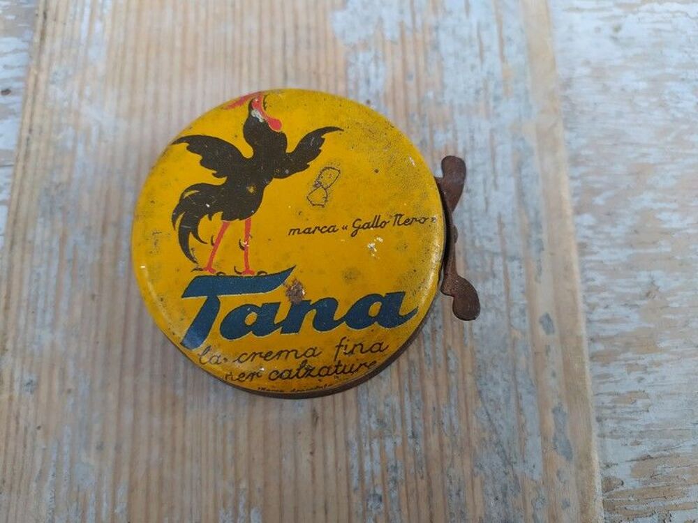 Ancienne Boite T&ocirc;le Publicitaire Cirage Tana 