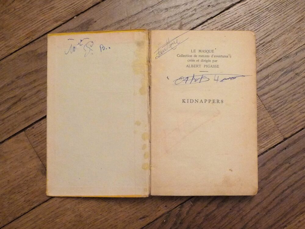 Kidnappers- Hughe Clevely- Collection Le Masque- 1936 Livres et BD