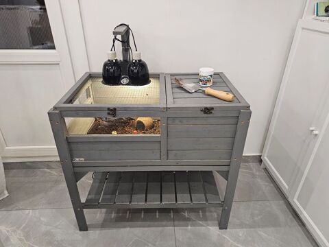 Tortue d'hermann juv&eacute;nile clos en bois et accessoires 200 69100 Villeurbanne