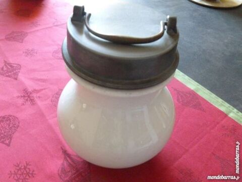 Pot faïence blanche et étain 15 Thiais (94)