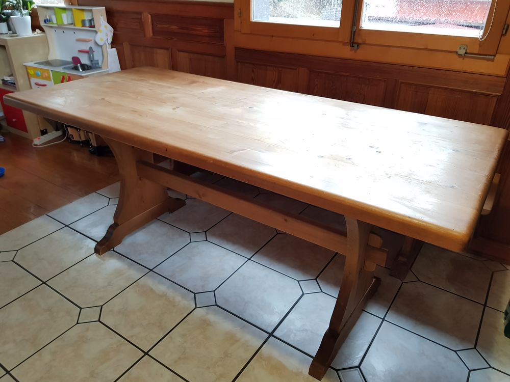 Table et banc en pin massif Meubles