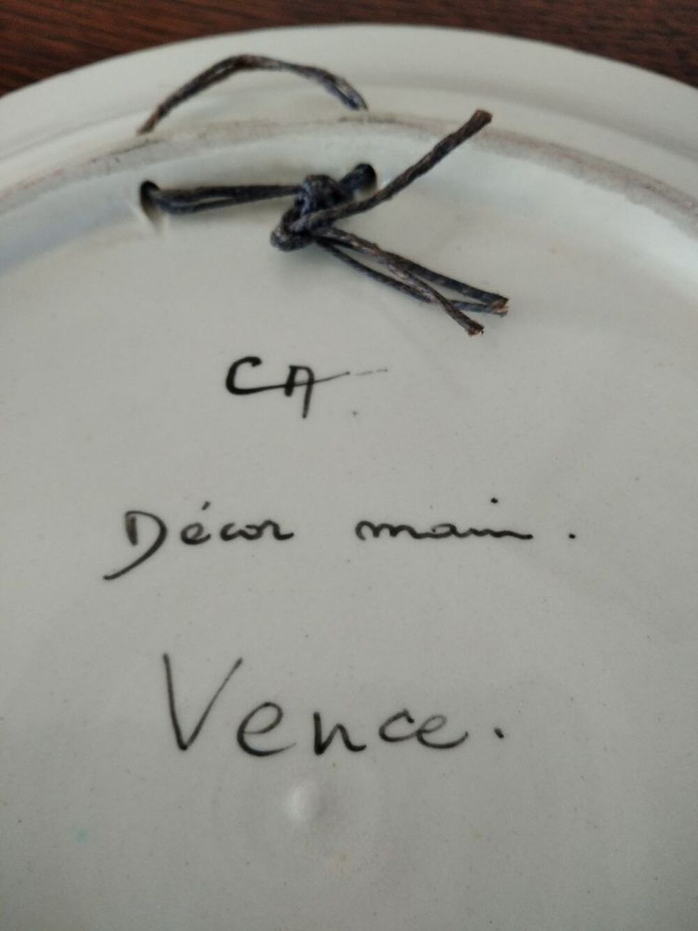 Assiette Vence ann&eacute;es 50 Décoration