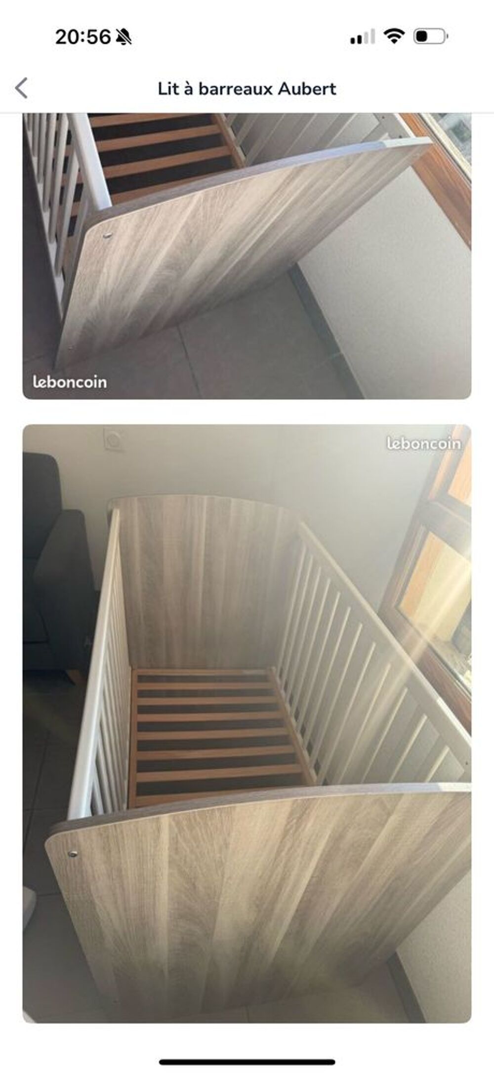 lit b&eacute;b&eacute; &agrave; barreaux en trois positions Mobilier enfants