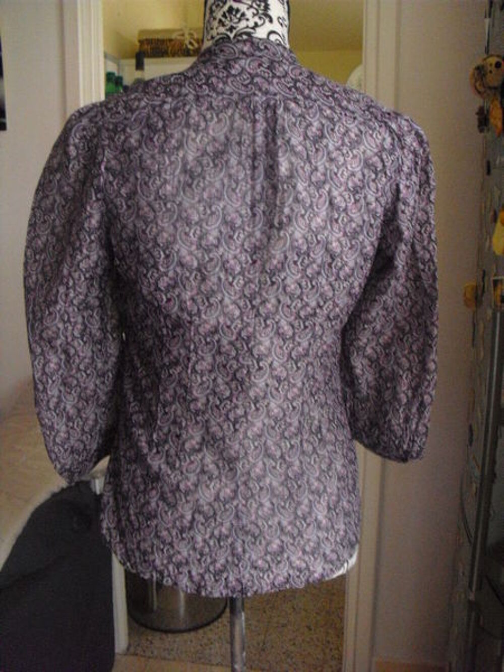 CHEMISIER VOILE transparent a motifs NEUF ZARA TAILLE S Vêtements