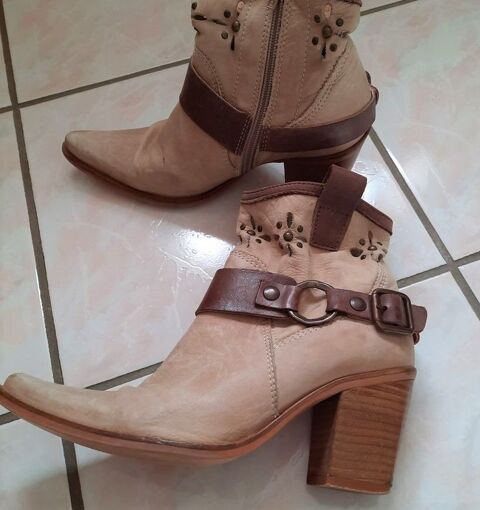 Boots femme Mode - bottines beige SPIRAL P 36 15 Domart-en-Ponthieu (80)