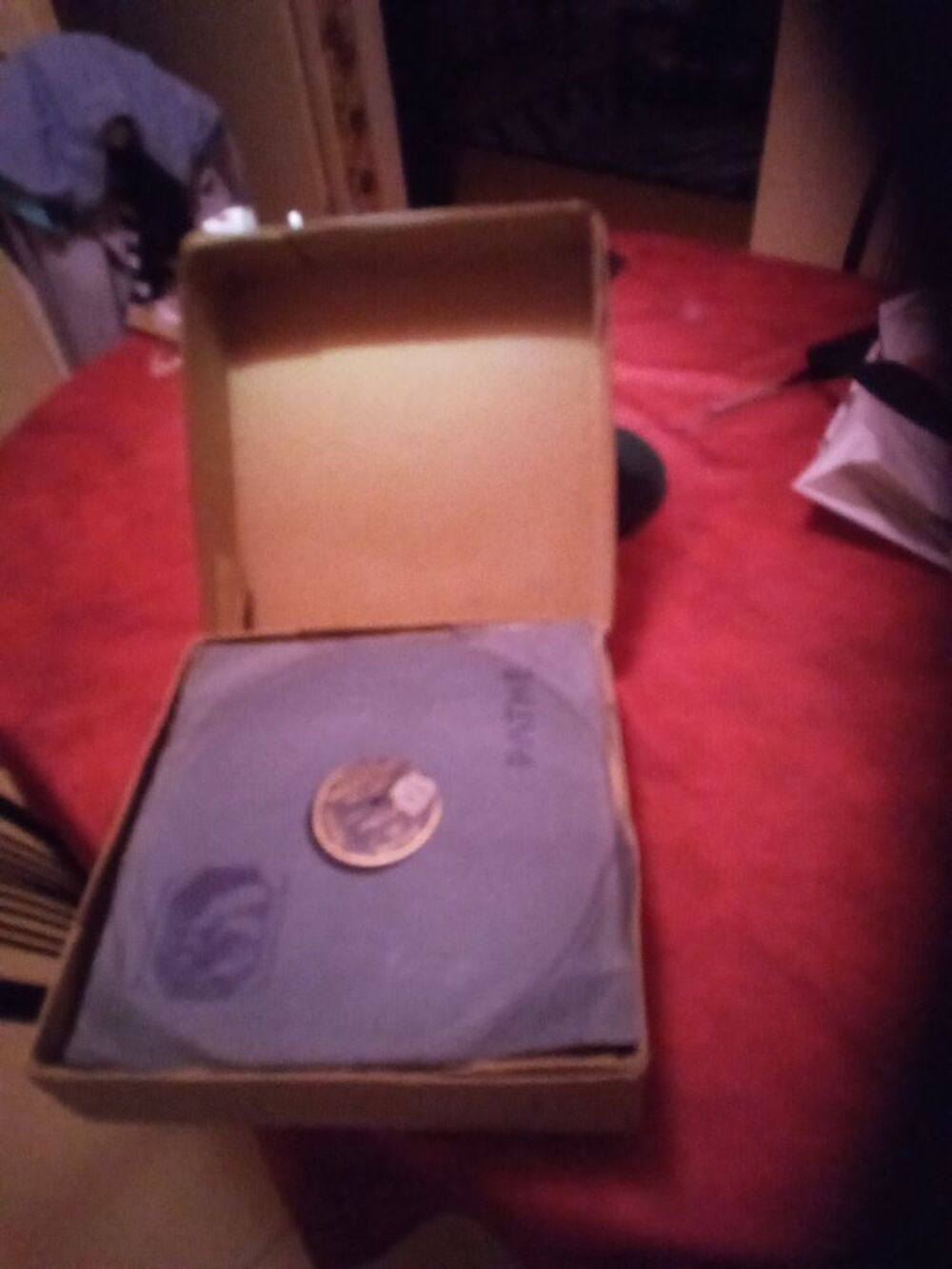 Gramophone Path&eacute; Marconi plus bo&icirc;te de disques Instruments de musique