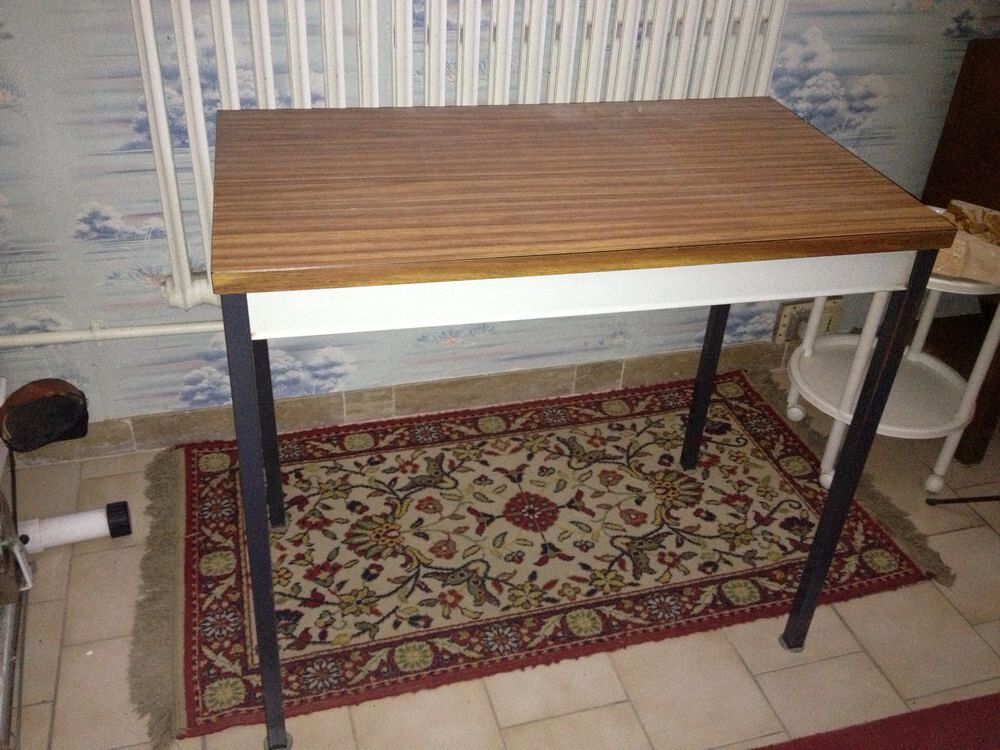 Table en bois et m&eacute;tal d'occasion 
Meubles