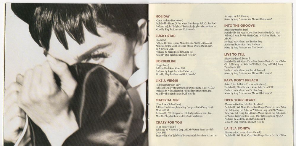 Madonna - The Immaculate Collection 1990 CD et vinyles