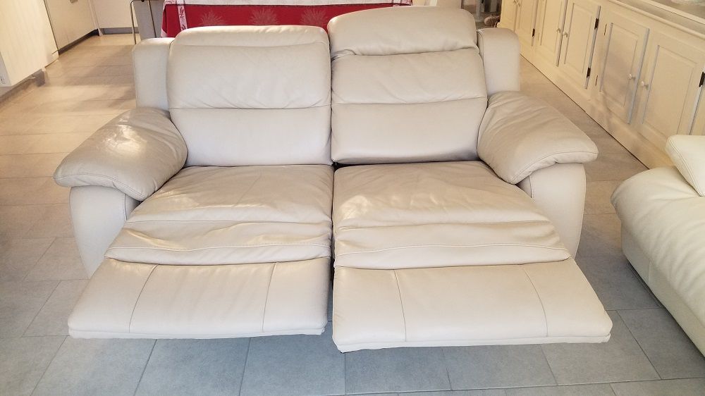  canape cuir 2 places relaxation Meubles