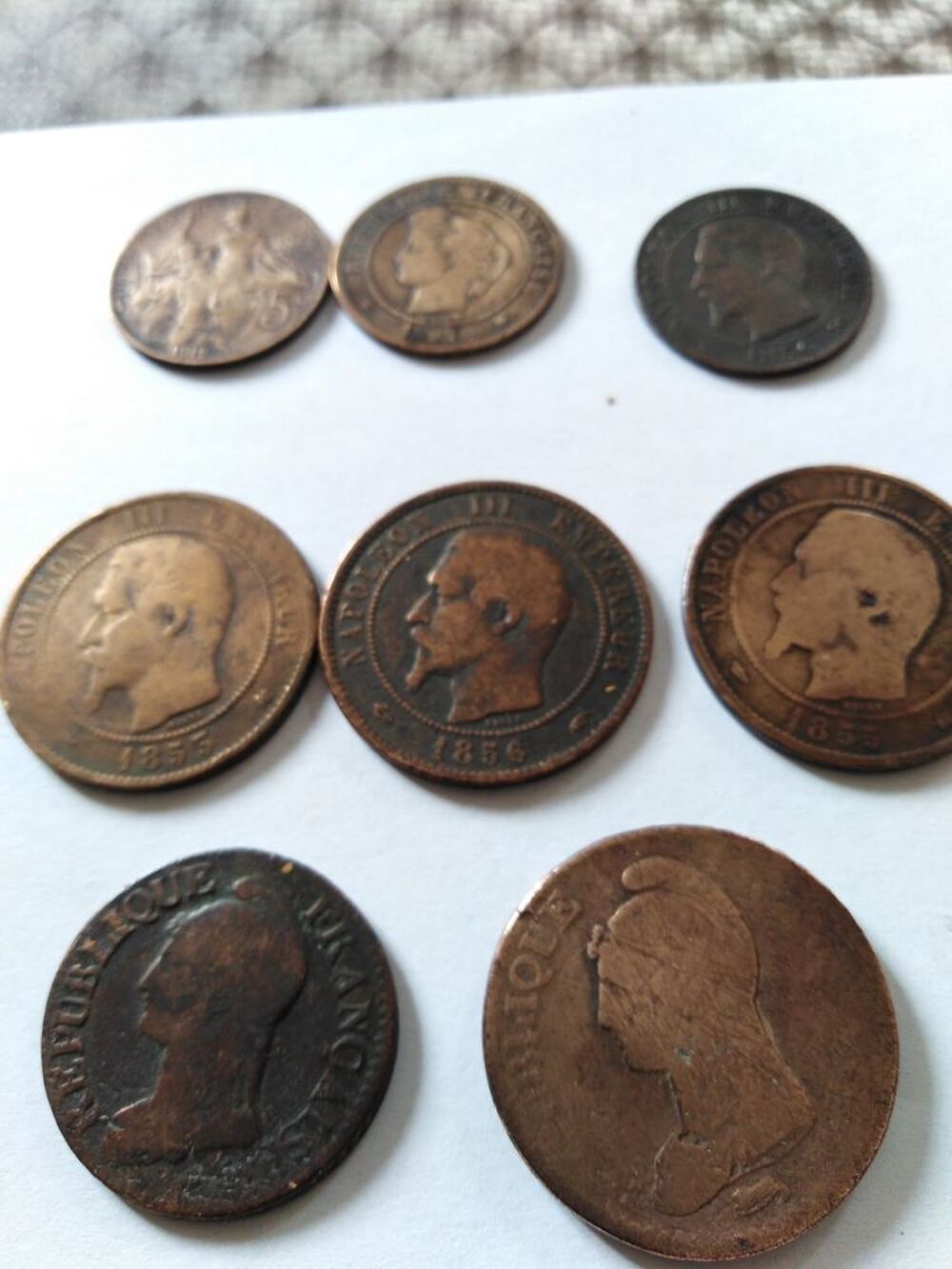 8 Pi&egrave;ces de monnaie ancienne 