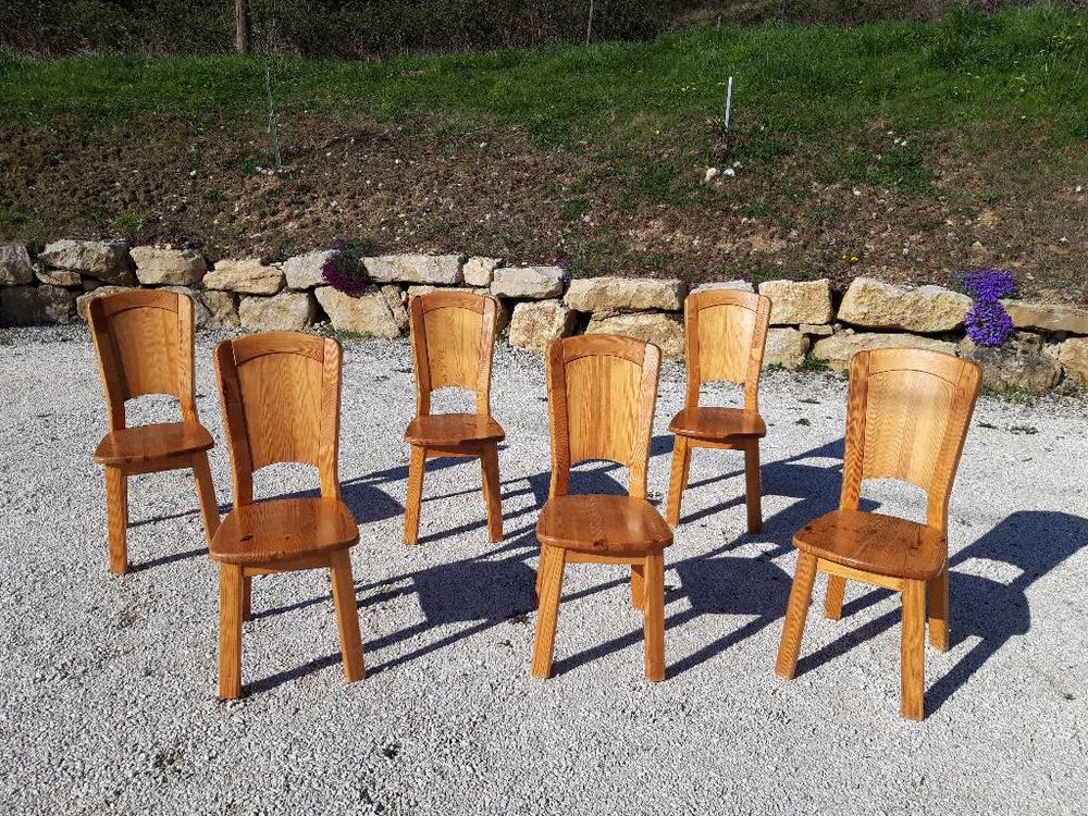 6 Chaise vintage _ Chaise bois _ Chaise en pin Meubles