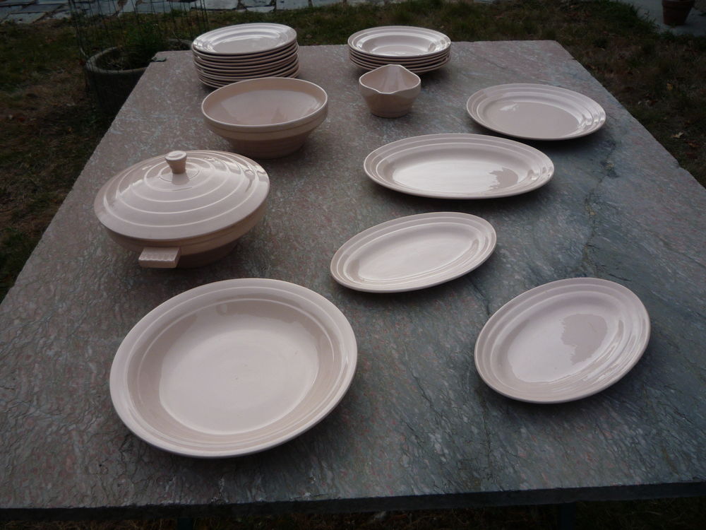 Service de table 1950 saumon/soupi&egrave;re Décoration