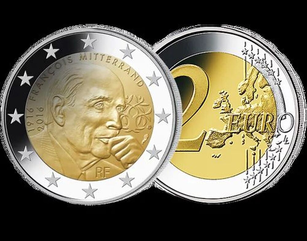 Pi&egrave;ce 2 euros " Fran&ccedil;ois Mitterand " France 2016, neuve 