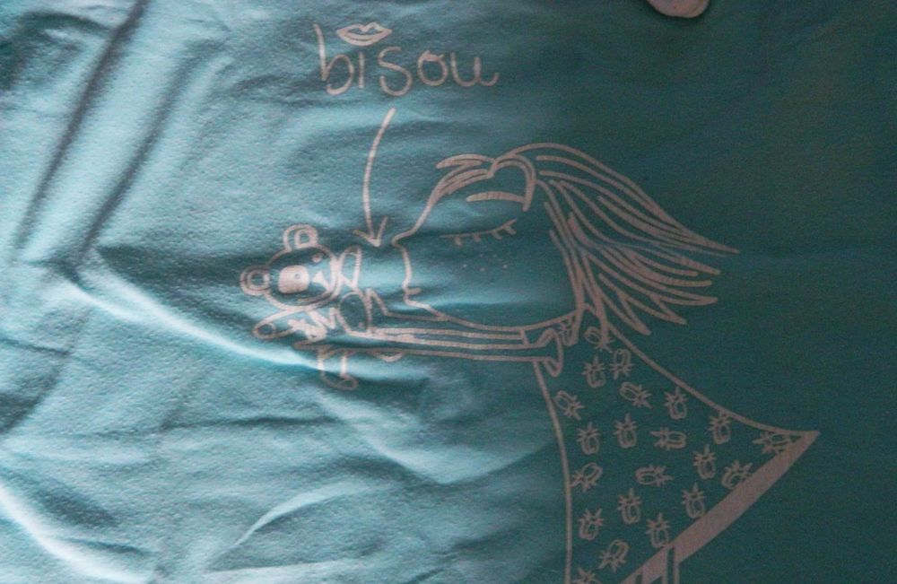 Tee-shirt bleu marque Fashion + taille 48/50 Vtements