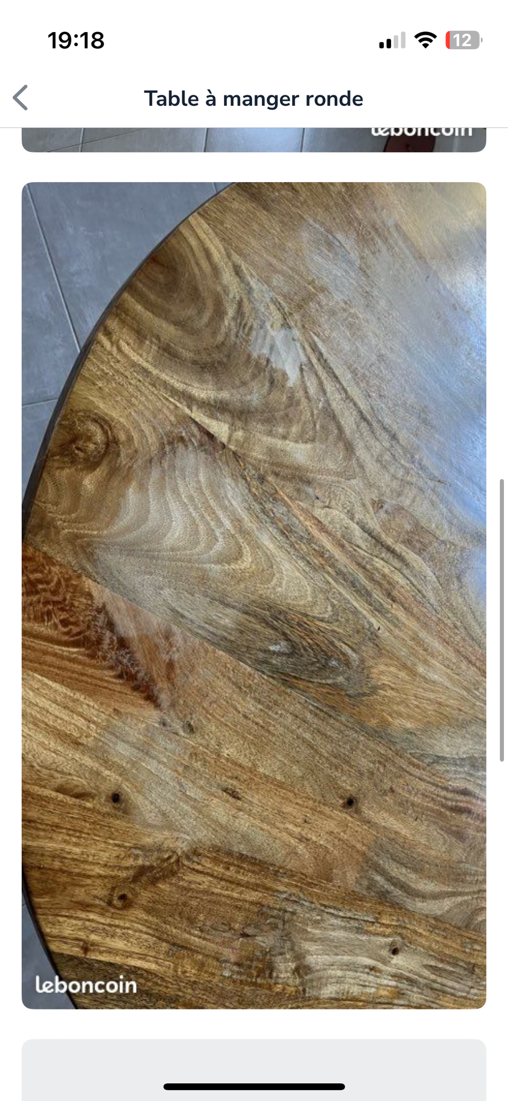Table ronde plateau bois pieds acier Meubles