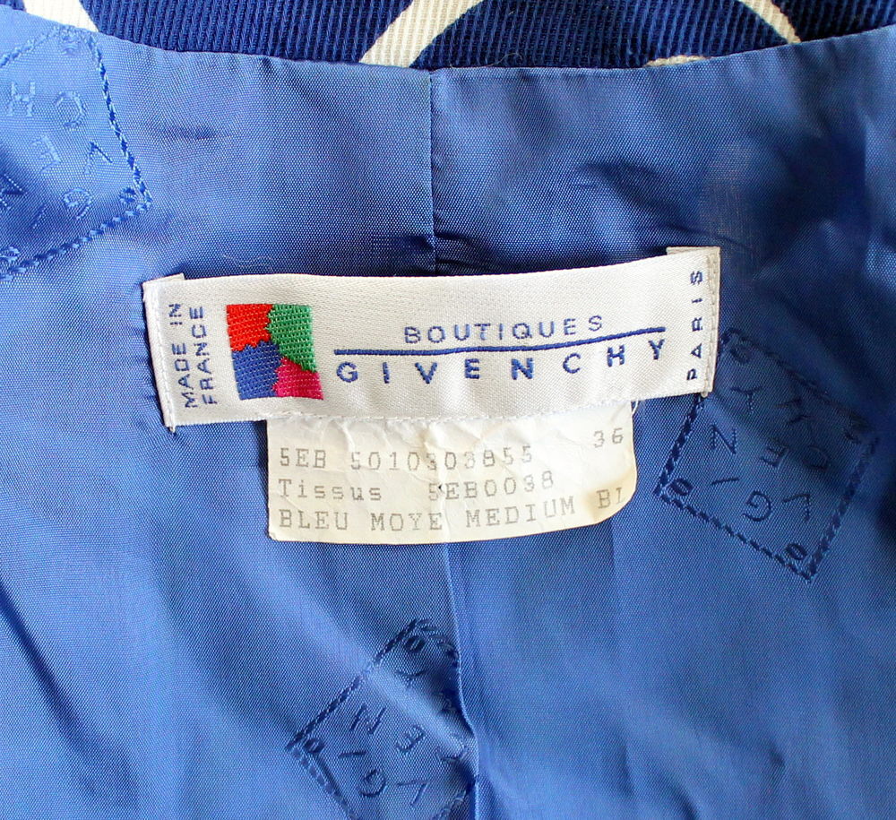 Veste bleu roi &amp; blanc GIVENCHY T.38 Fr Vêtements