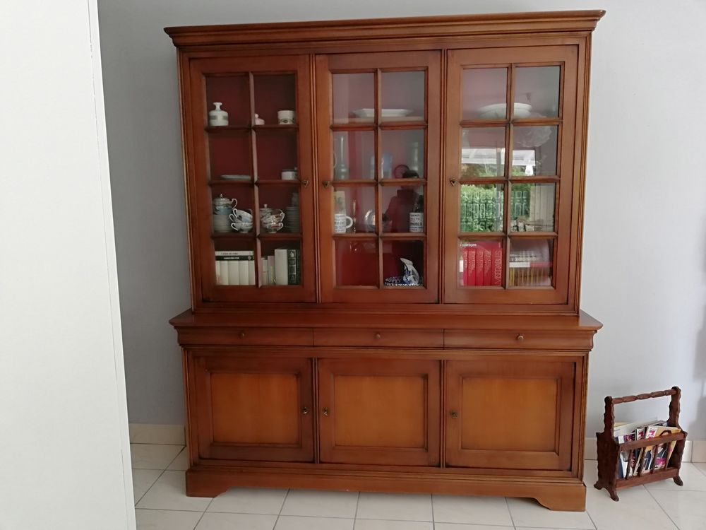 A vendre Biblioth&egrave;que/buffet en bois de merisier Meubles