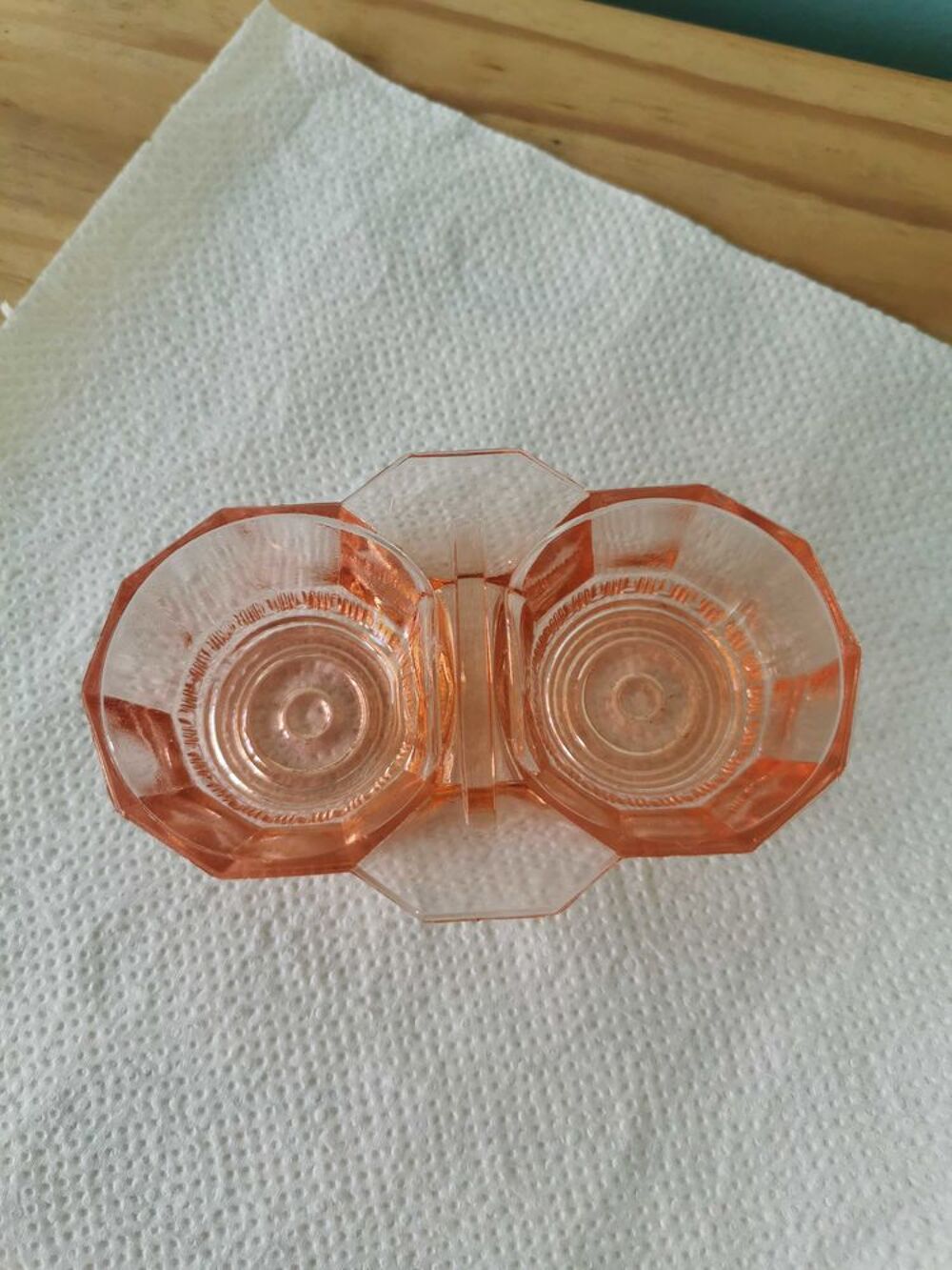 Saleron sali&egrave;re poivrier Style art d&eacute;co verre Décoration