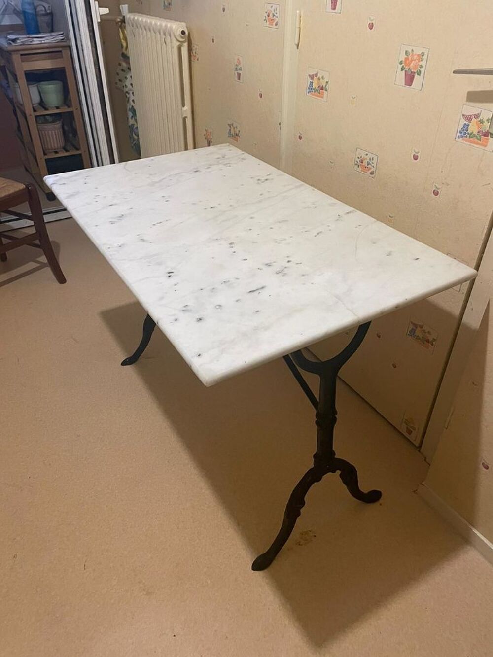 Table bistrot plateau en marbre Meubles