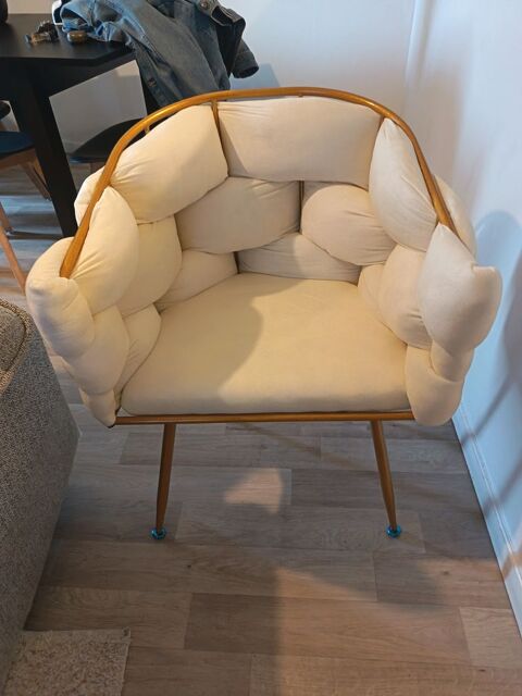 Fauteuil crème et doré pour salon 50 Neuilly-sur-Marne (93)