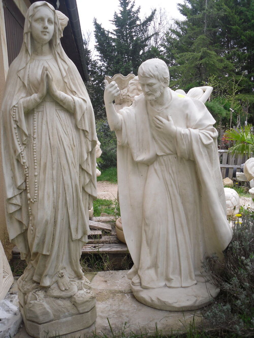 STATUE RELIGIEUSE ST JACQUES DE COMPOSTELLE H 110CM Jardin