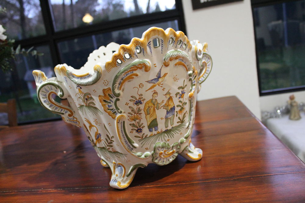 MAGNIFIQUE VASE MOUSTIER VERITABLE Décoration