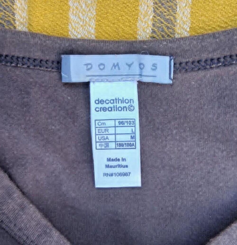 Tee-shirt Gris pour Homme en Taille L de Decathlon Cr&eacute;ation Vêtements