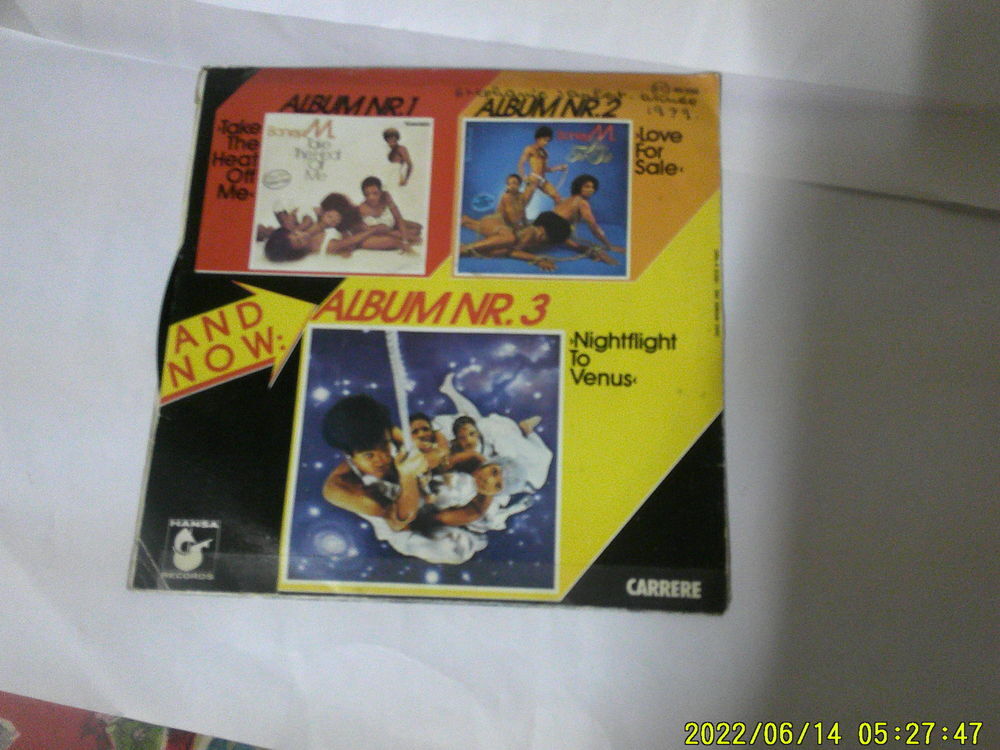 3 .Disques Vinyles - BONEY M . de 1978, 80 et 81 