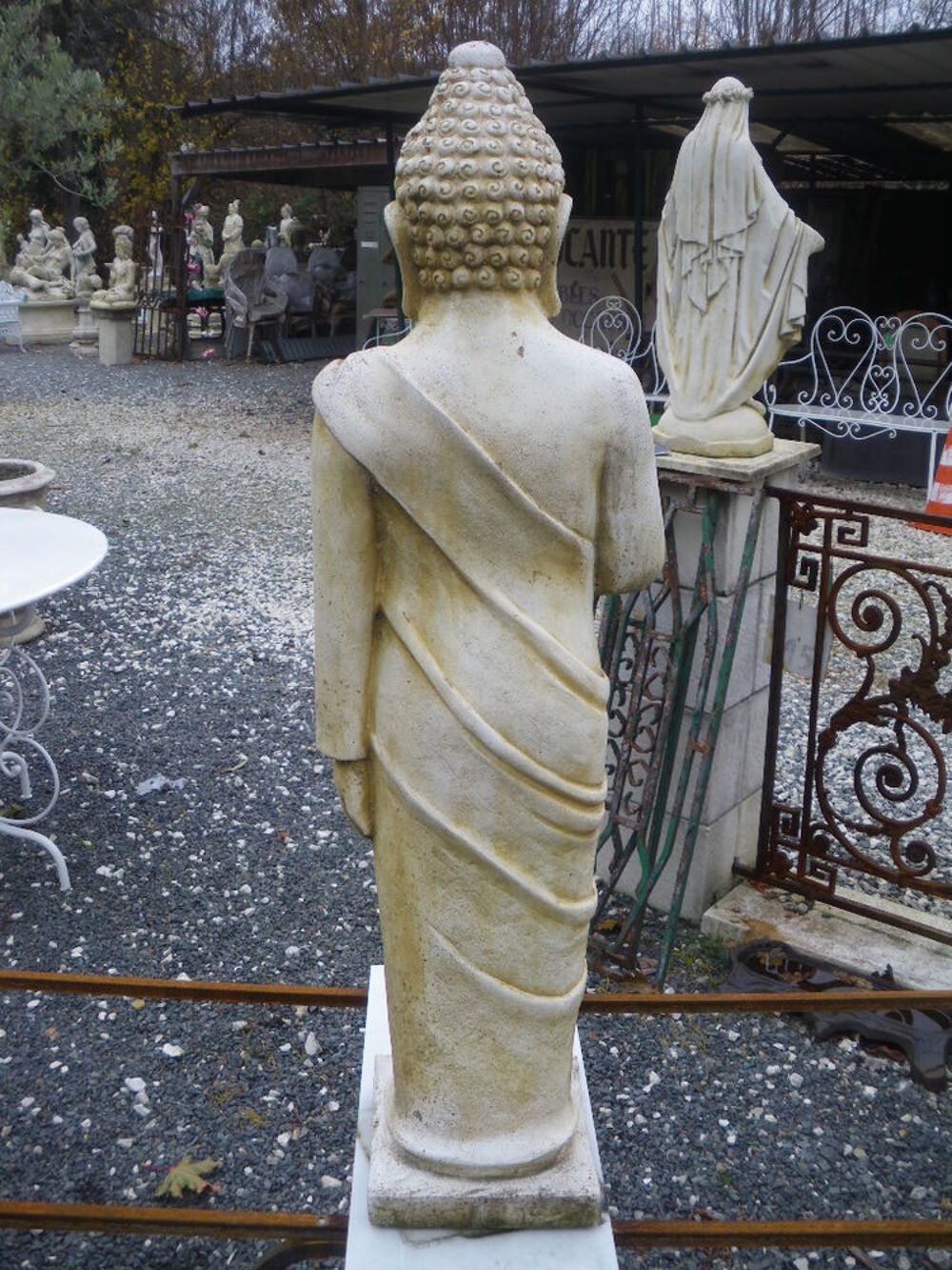 Statue, Bouddha debout en pierre Décoration