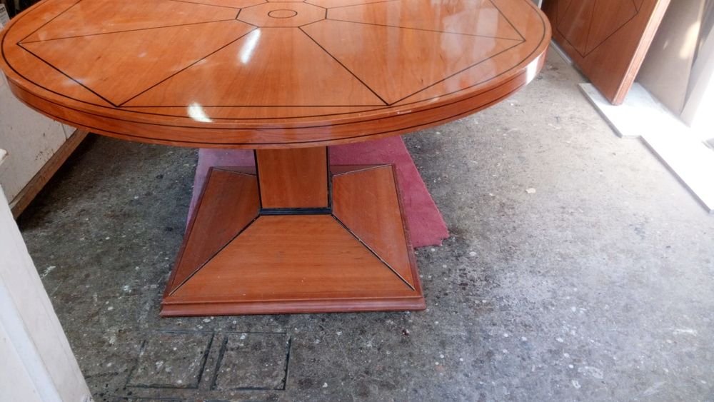 table conf&eacute;rence en placage &eacute;b&eacute;nisterie marquetterie bois Meubles