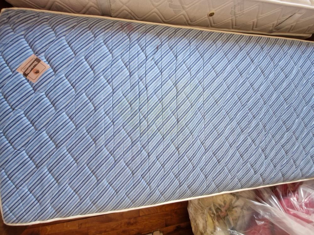 Matelas mousse + sommier &agrave; latte lit d'une 1 personne Meubles