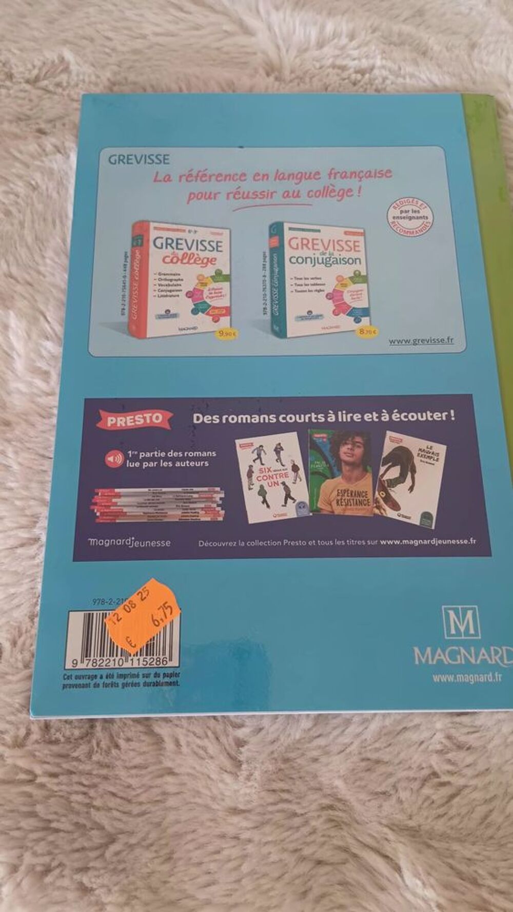 Cahier d exercices fran&ccedil;ais et anglais 
5eme Livres et BD