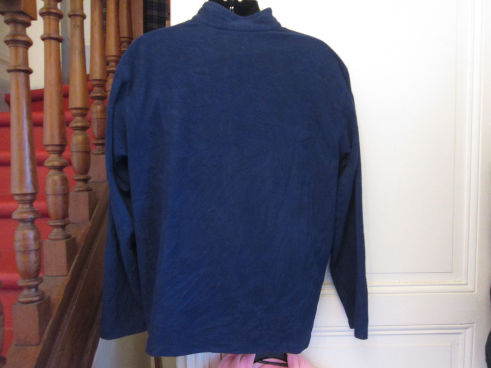 Sweat bleu marine demi-zipp&eacute; Chaps Vtements