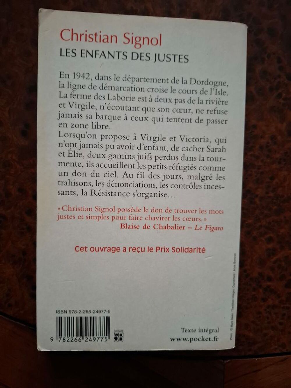 Les Enfants des Justes - Christian Signol - 2014 Livres et BD