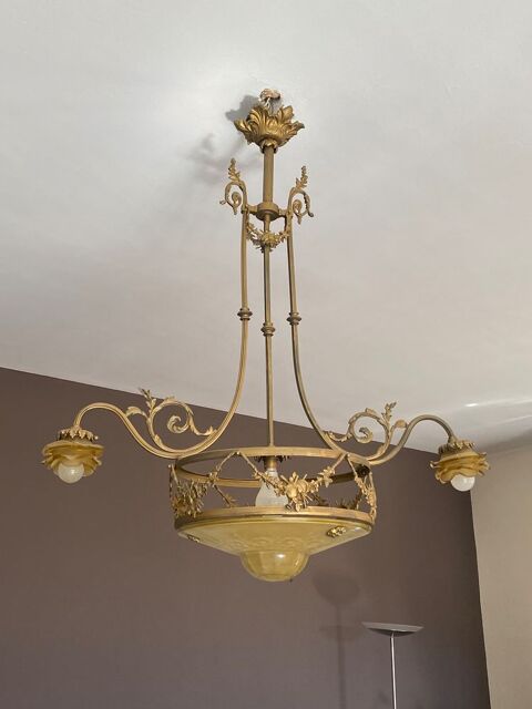 Lustre d'�poque en laiton 300 Nice (06)