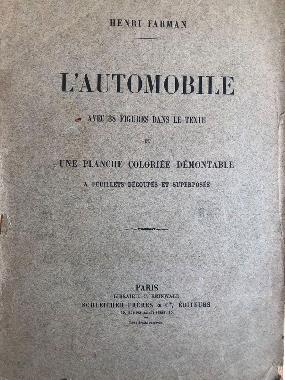 LIVRE AUTOMOBILE
FARMAN 