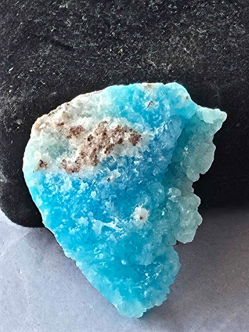 H&eacute;mimorphite Cristallis&eacute;e Bleue Katanga RDC-Pierre Brute 19g 