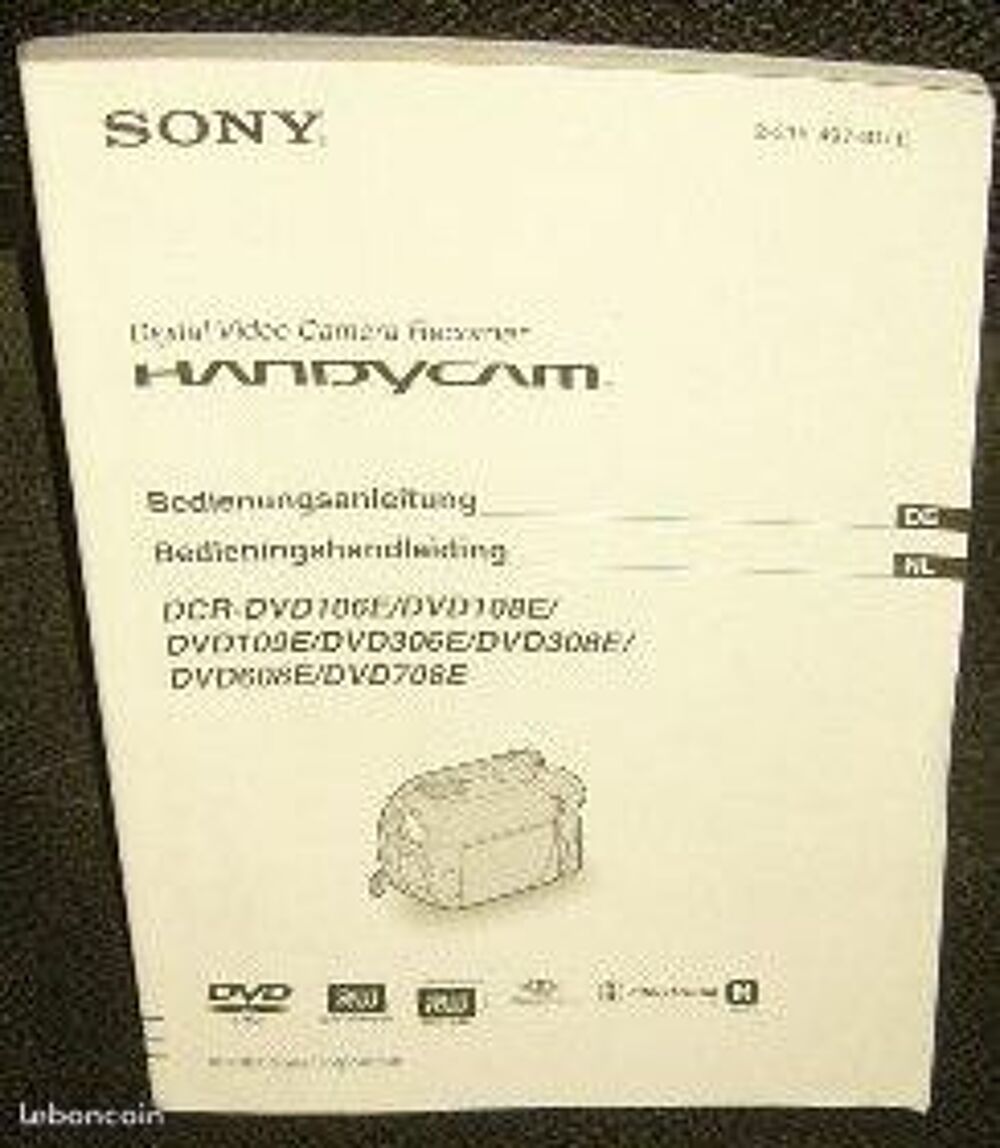 Notices d'installation camescope sony DCR-DVD et DCR-DVD106E Photos/Video/TV