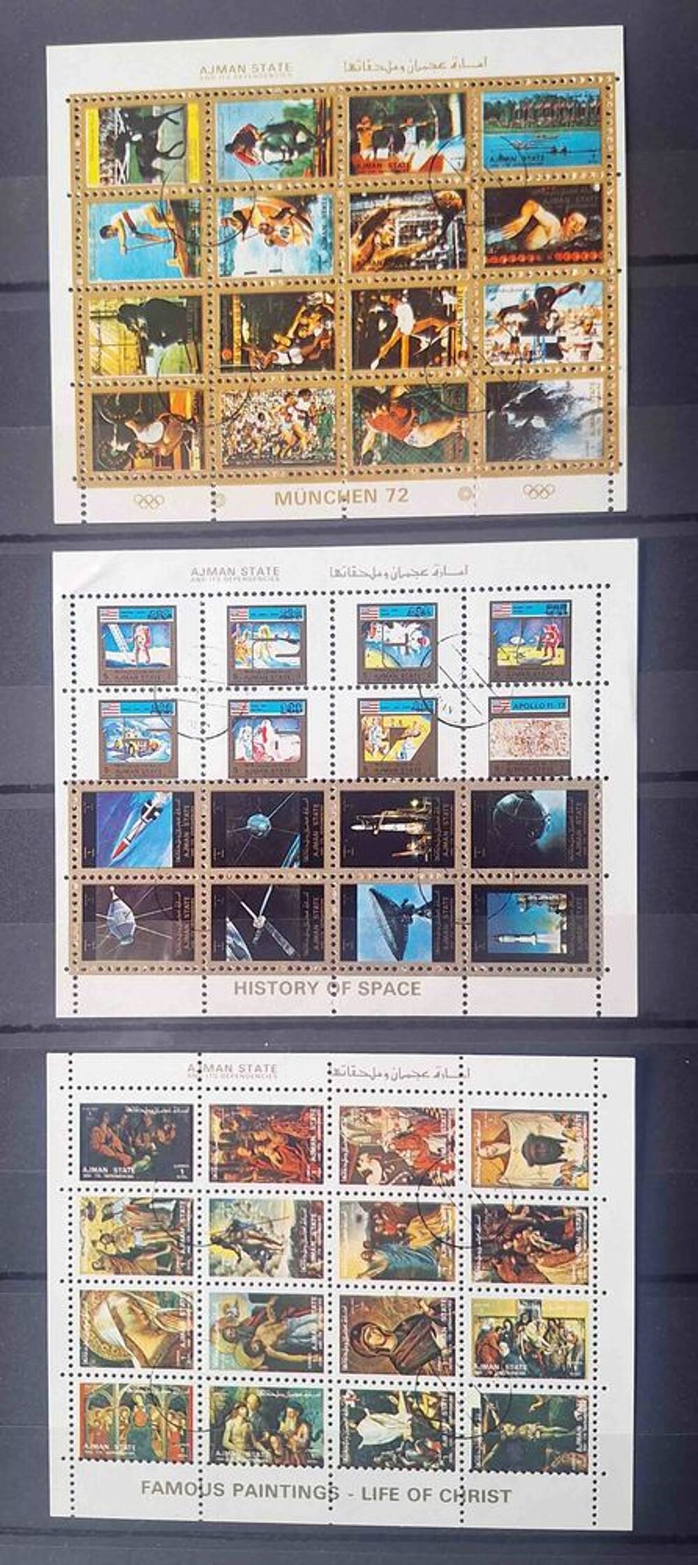 S&eacute;rie de timbres de collection d'Ajman D 