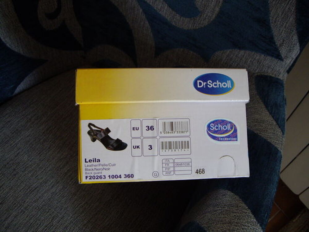 Sandale Dr Scholl Cuir noir Chaussures