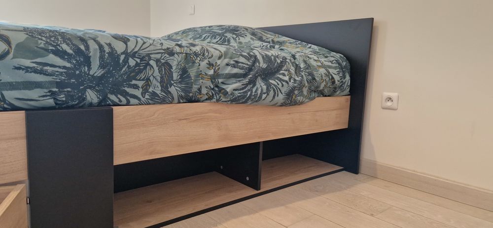 Lit 140x190 cm avec rangements mod&egrave;le SWIVEL Meubles