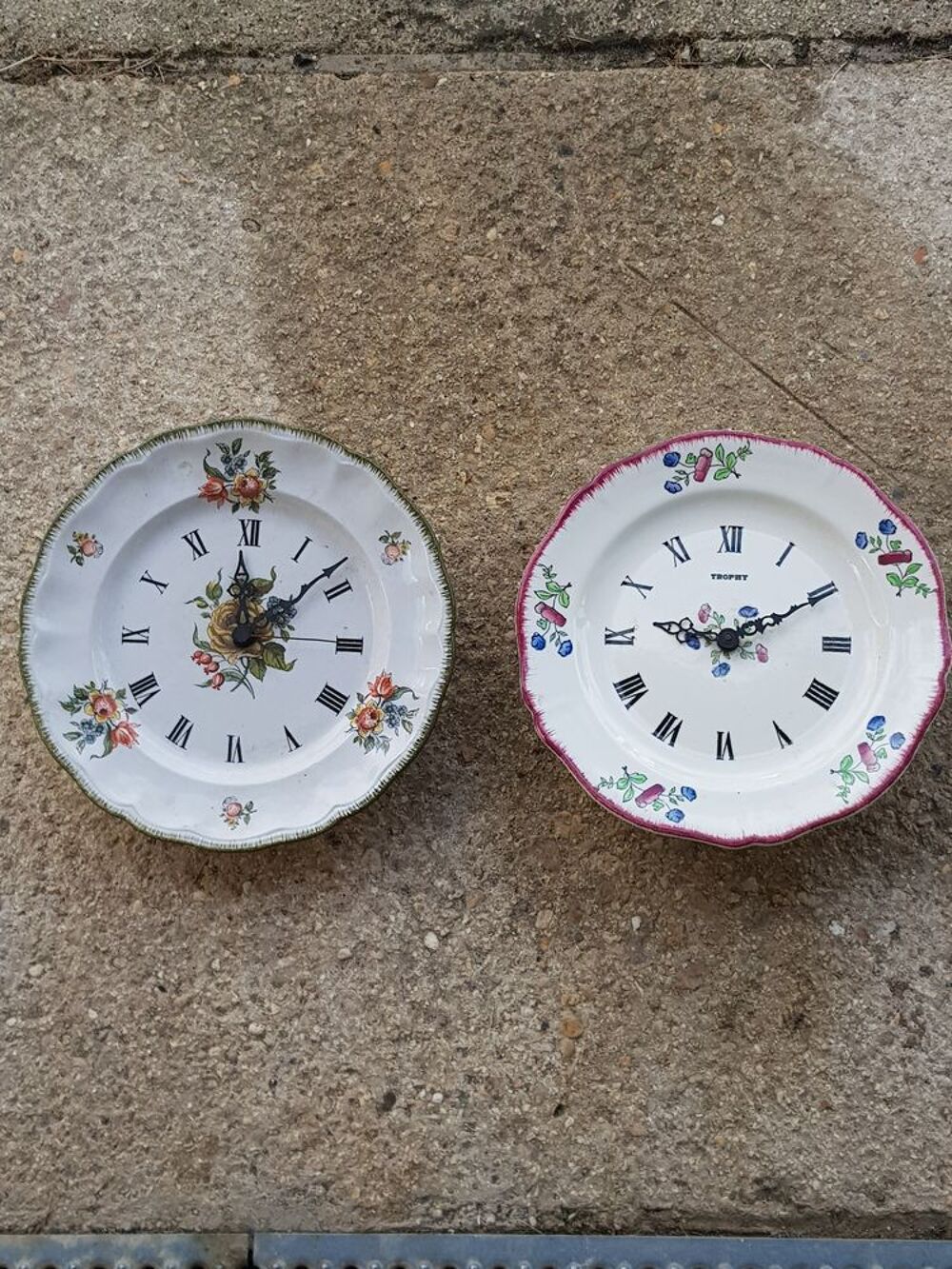  Horloge pendule assiette mural trophy vintage Décoration