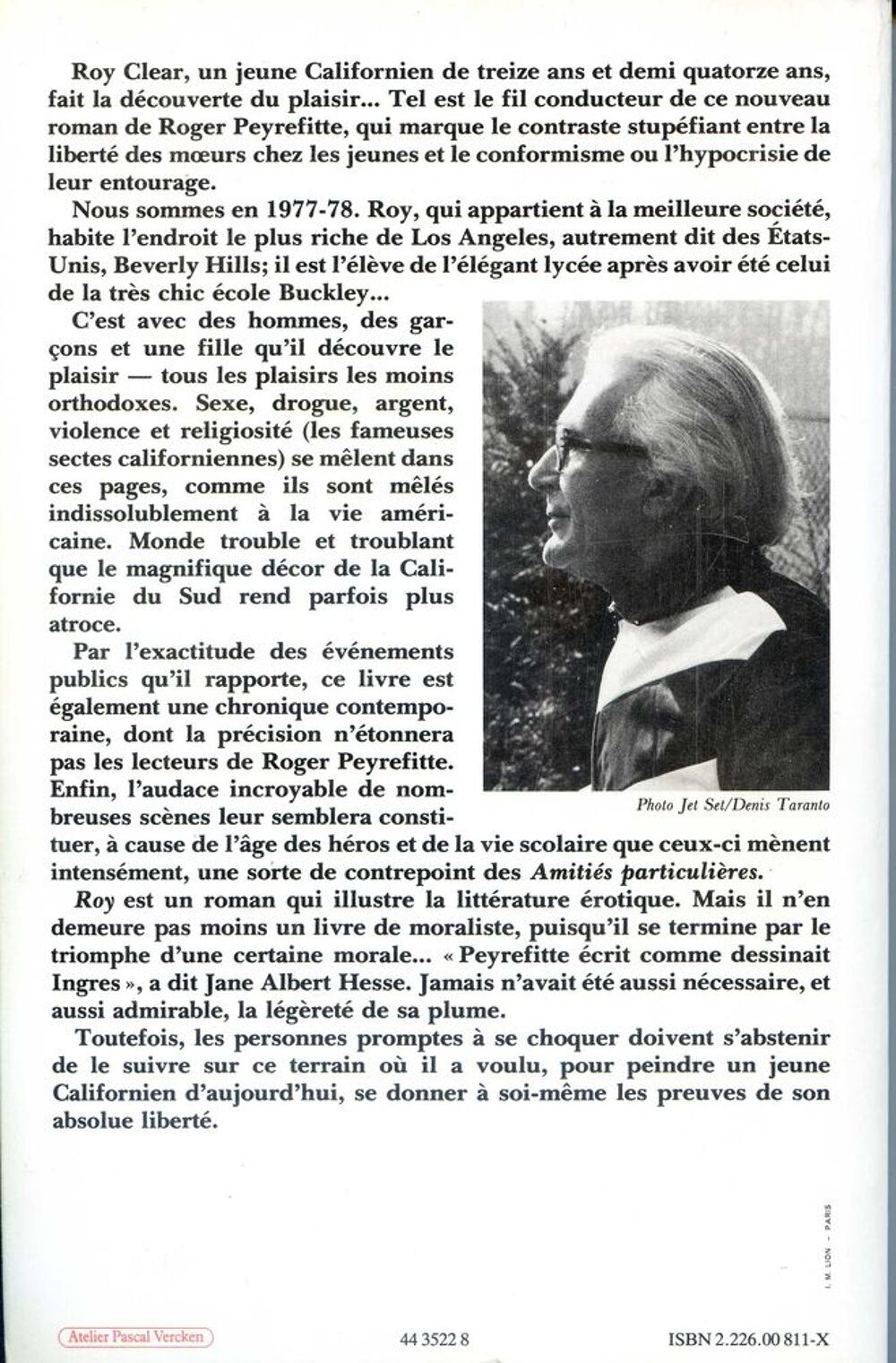 ROY - Roger Peyrefitte, Livres et BD