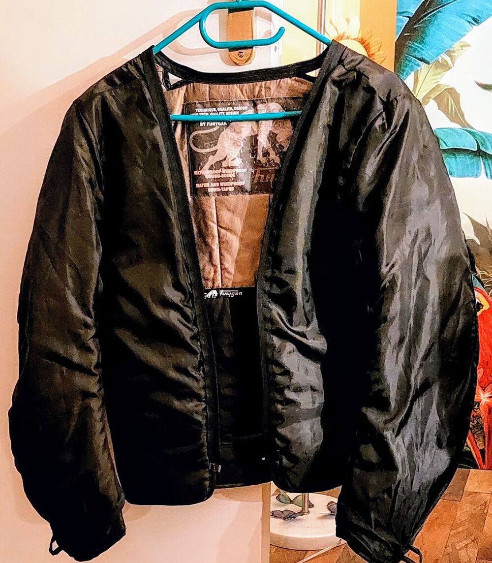 Veste moto Furygan noire et rose Sports
